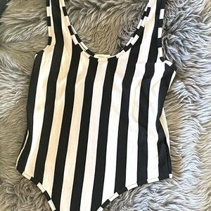 black and white bodysuit